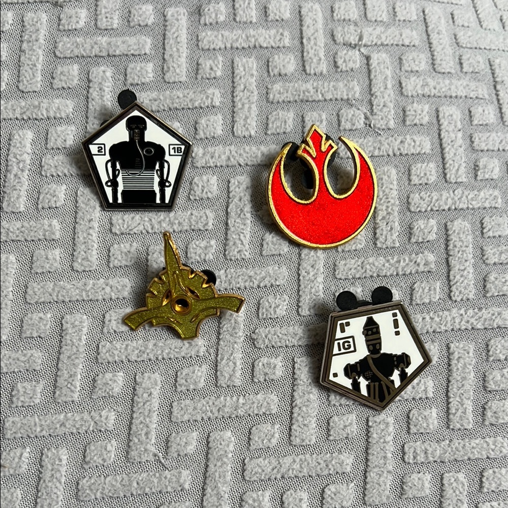 Disney Star Wars Enamel Pin Collection - Red, Gold, Black